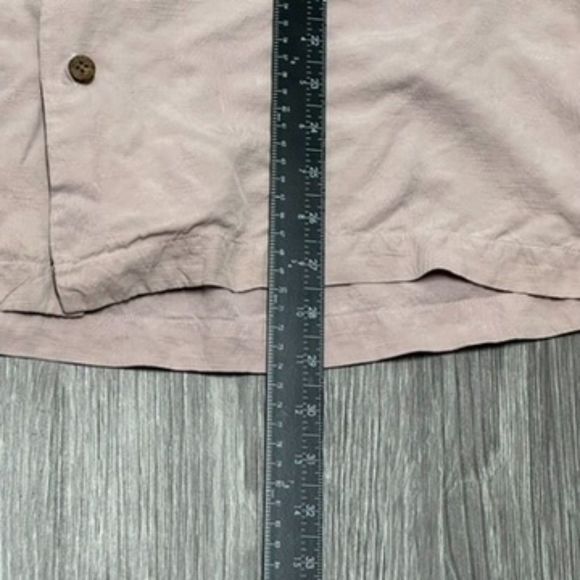 Tommy Bahama Silk Button Up Shirt Mens Extra Large Pink Shy Hawaiian Summer - Picture 8 of 9